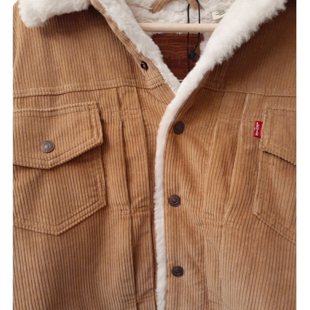 🎉HP!🎉 💎NWT Levi's Iced Coffee Corduroy Trucker Jacket - Picture 8 of 16